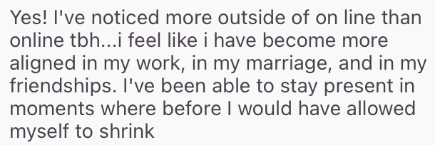 Testimonial — growth in work, marriage, and friendships beyond online