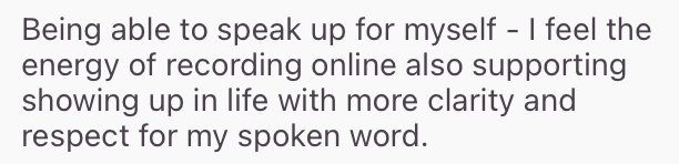 Testimonial — able to speak up for themselves with clarity