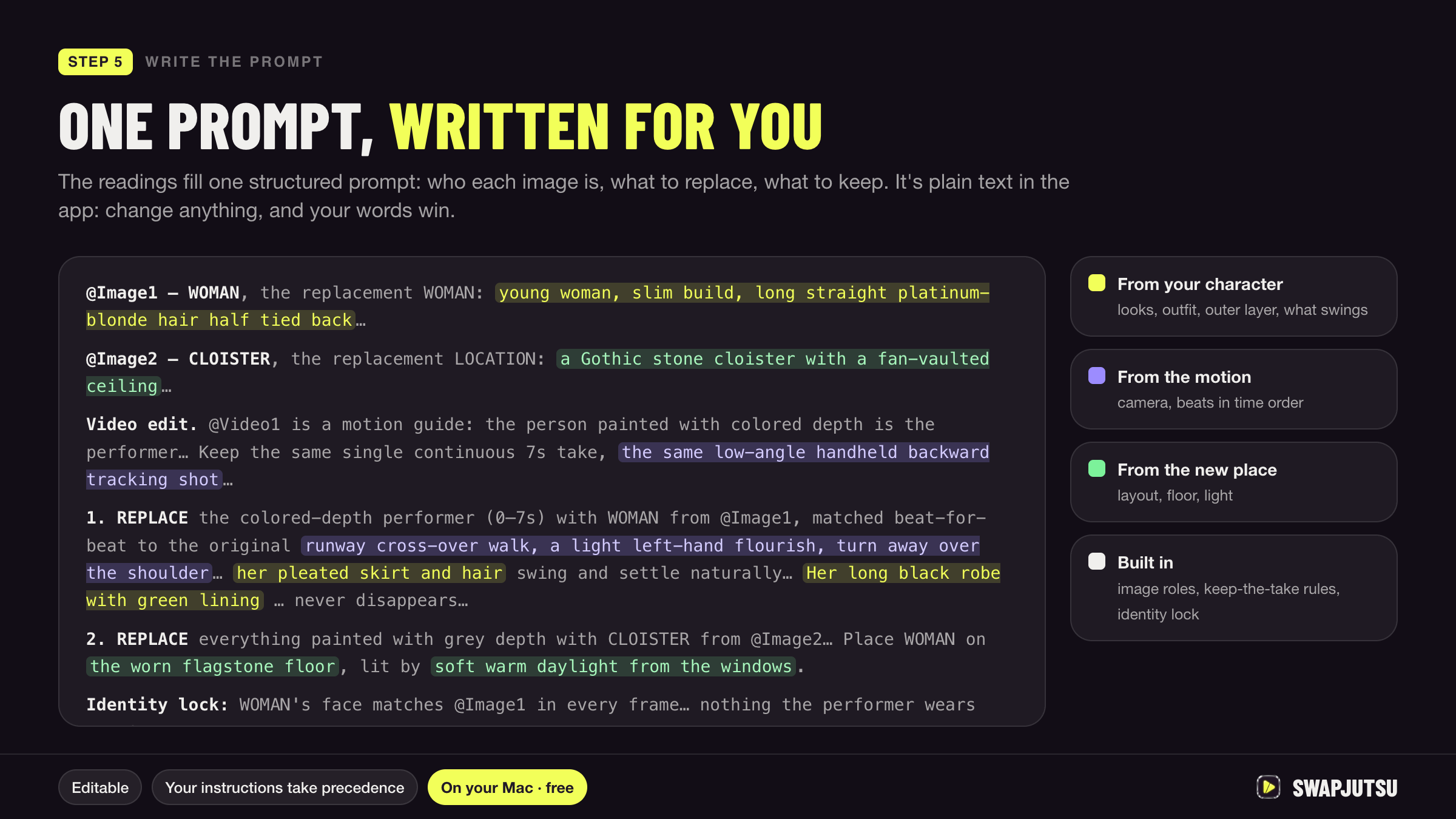 Step 5: one prompt from everything the Mac read