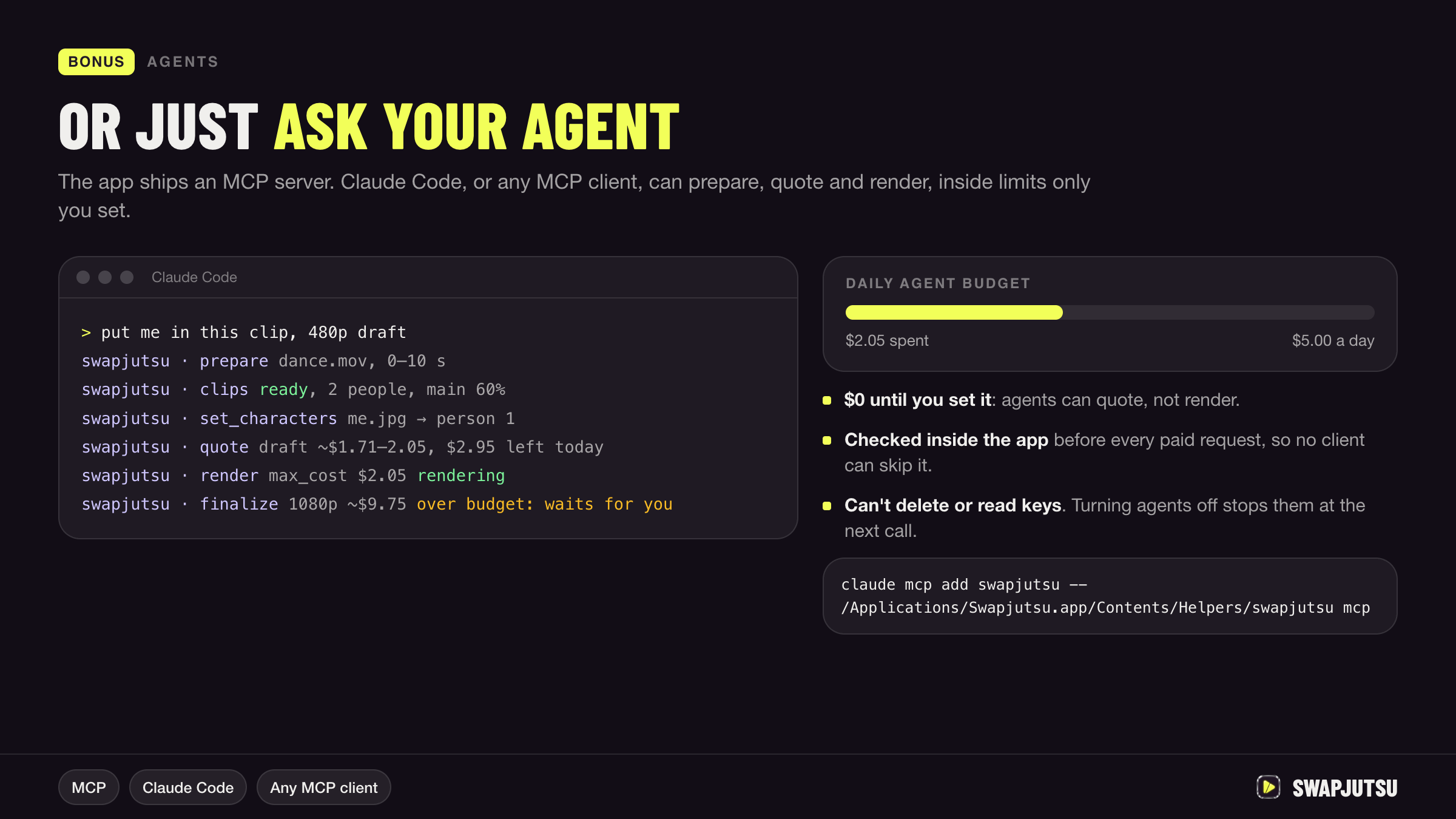 Agents: an MCP server with a daily budget