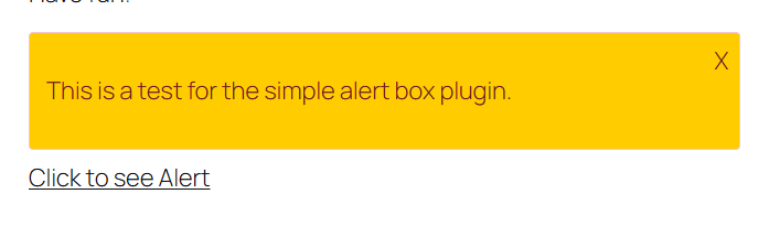 Alert Box Example