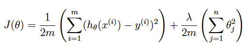 regularized linear regression cost function