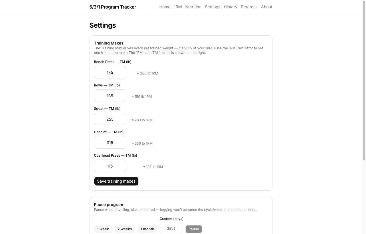 Settings