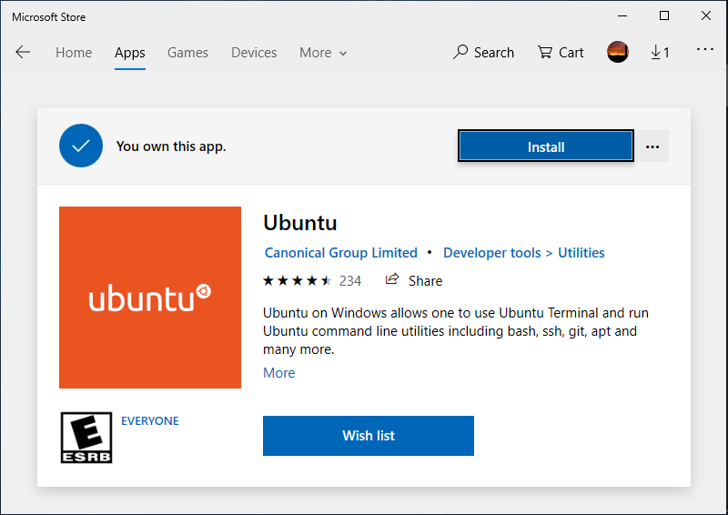 Linux Bash Shell on Windows 10