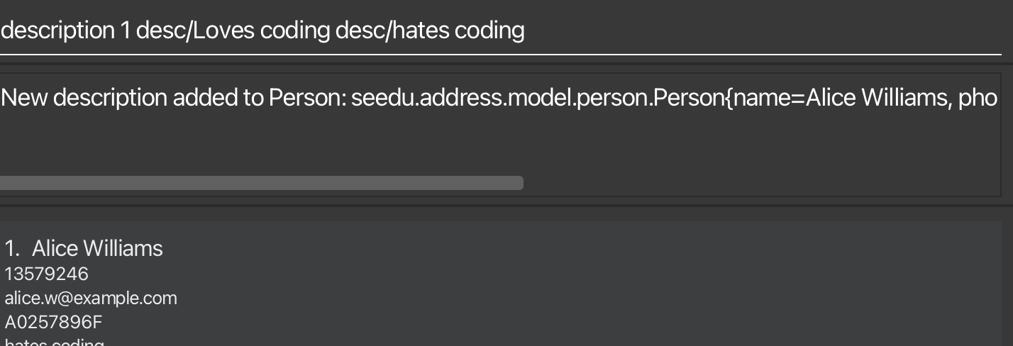Bug: Description only takes in the last desc/ · Issue #8 · jxunze/ped ...