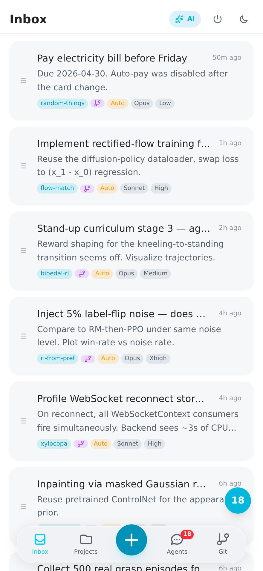 Inbox 列表(多条待处理任务)