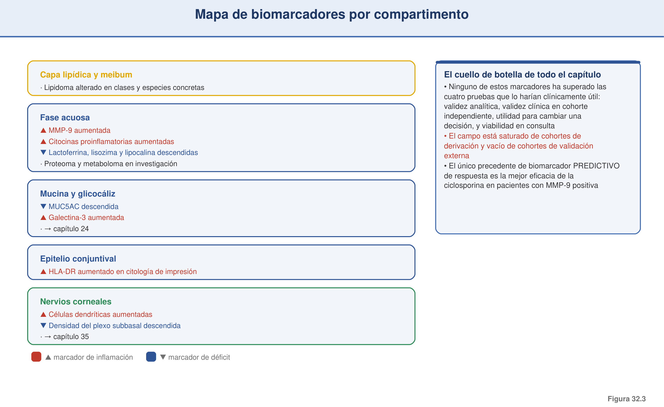 Figura 32.3 — Mapa de biomarcadores por compartimento