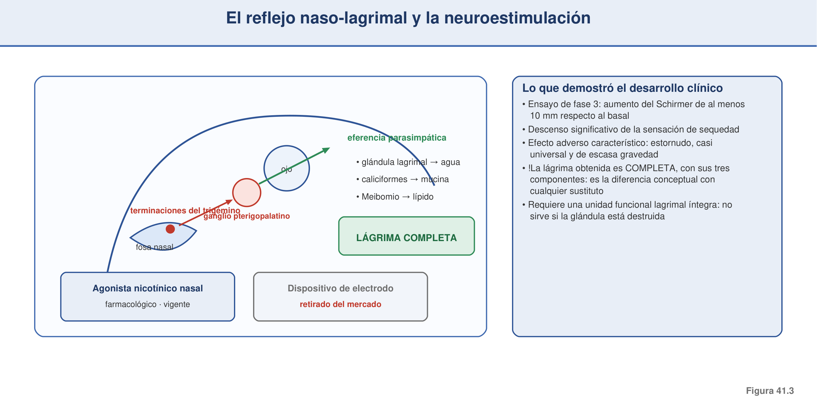 Figura 41.3 — Reflejo naso-lagrimal y neuroestimulación