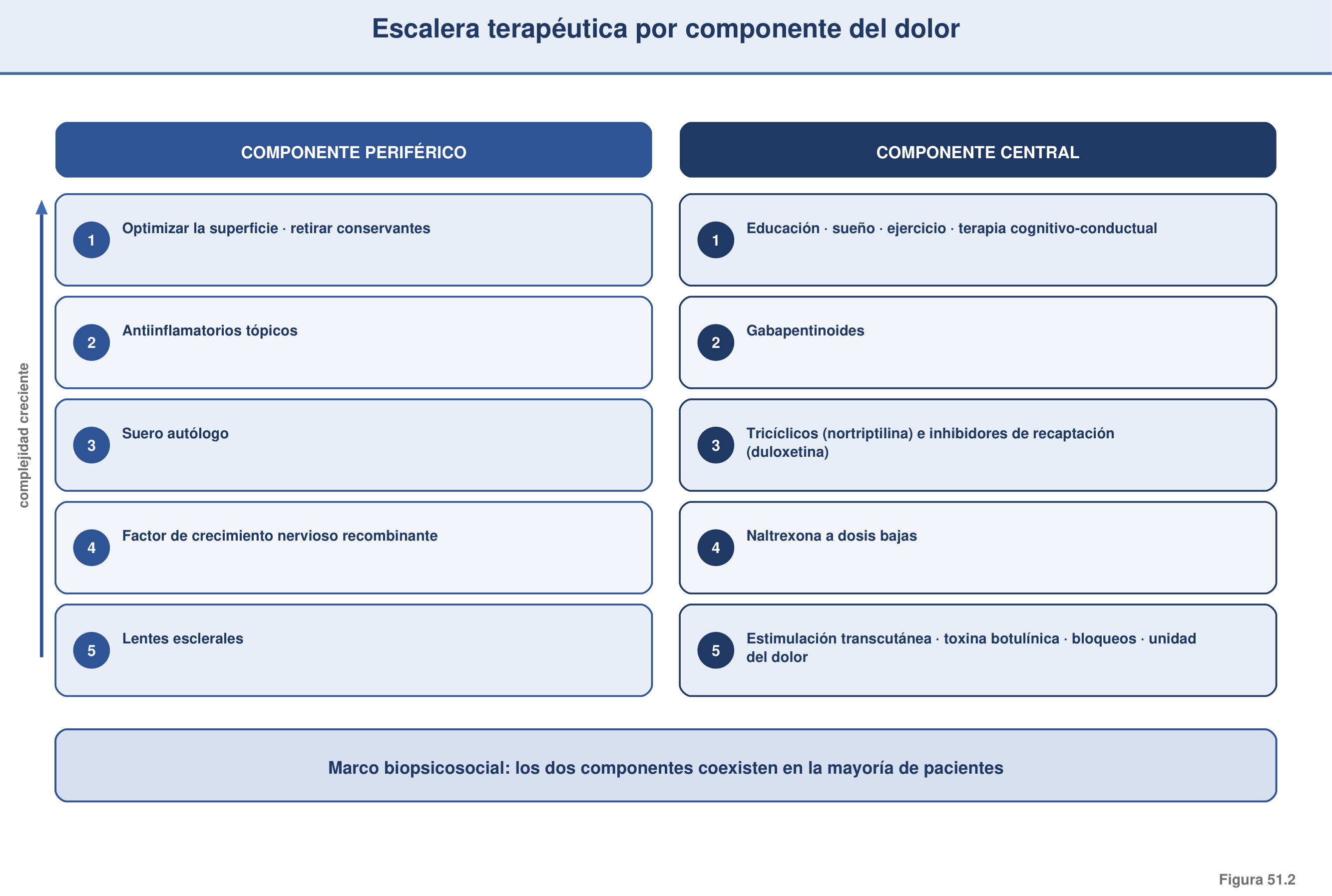 Figura 51.2 — Escalera terapéutica por componente