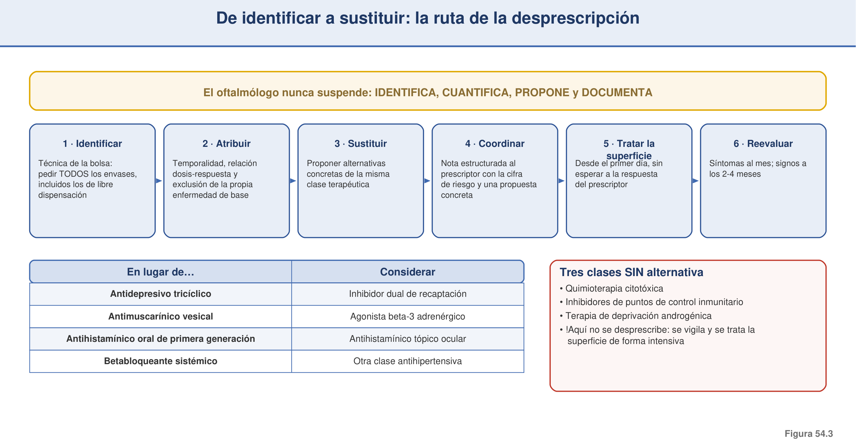 Figura 54.3 — De identificar a sustituir: ruta de la desprescripción