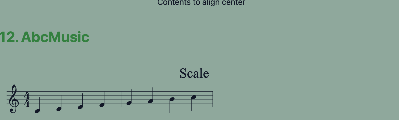 Example of rendered ABC music notation