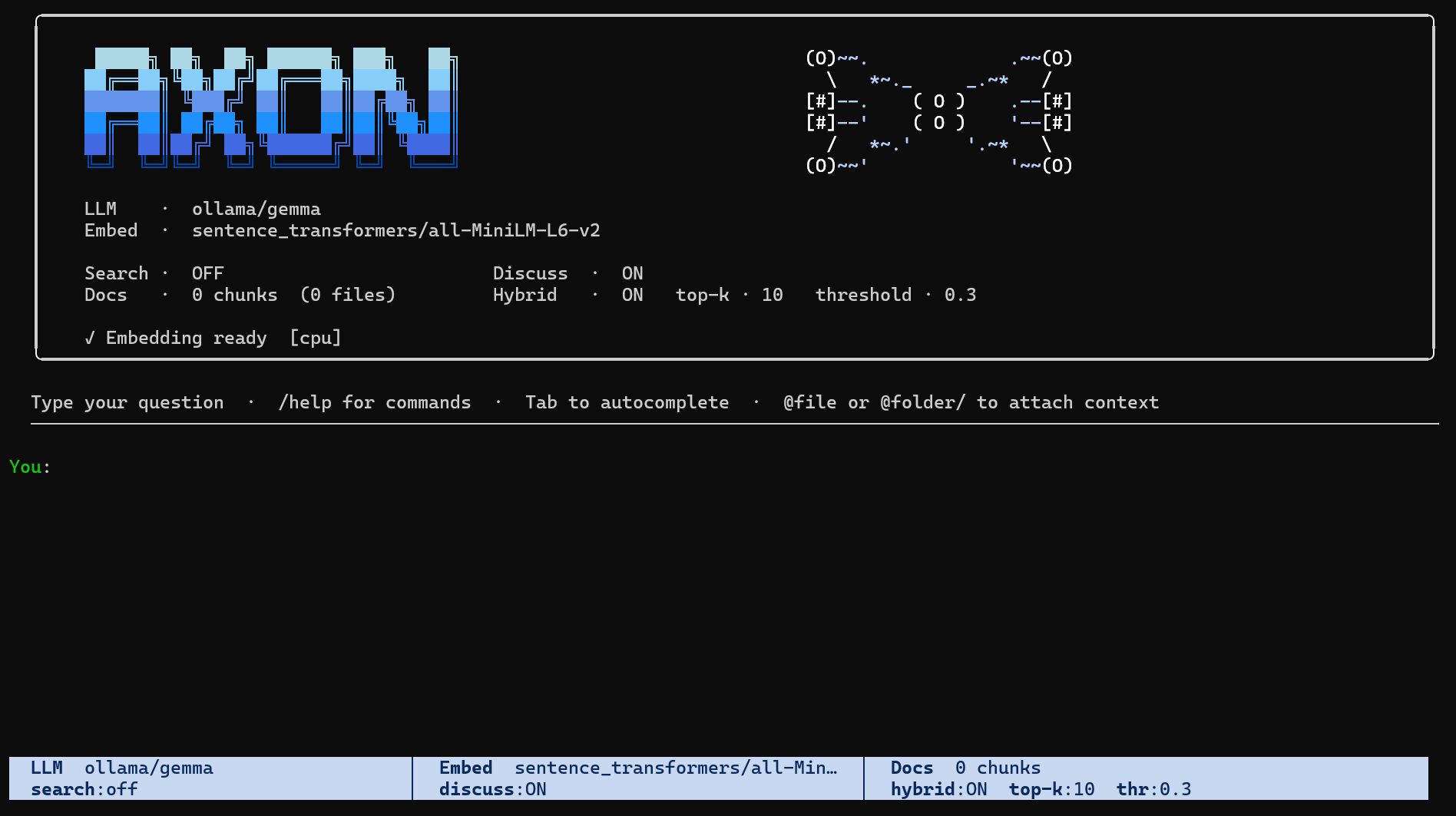 Axon REPL — startup banner, ingest, and a cited query