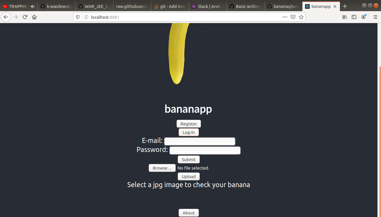 GitHub - k-wasilewski/bananapp: Web app with image recognition (the age ...
