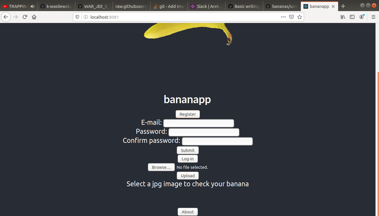GitHub - k-wasilewski/bananapp: Web app with image recognition (the age ...