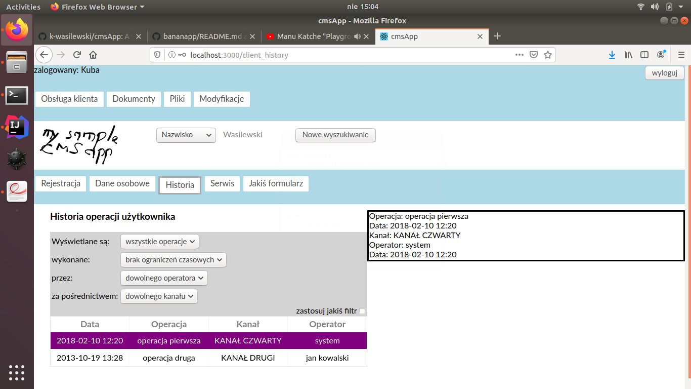 GitHub - k-wasilewski/cmsApp: A sample CMS application made with React ...
