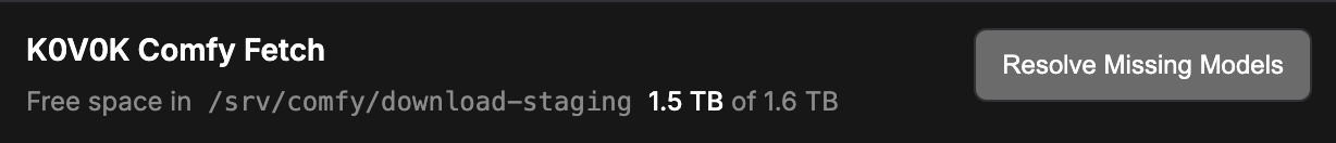 Resolve Missing Models button