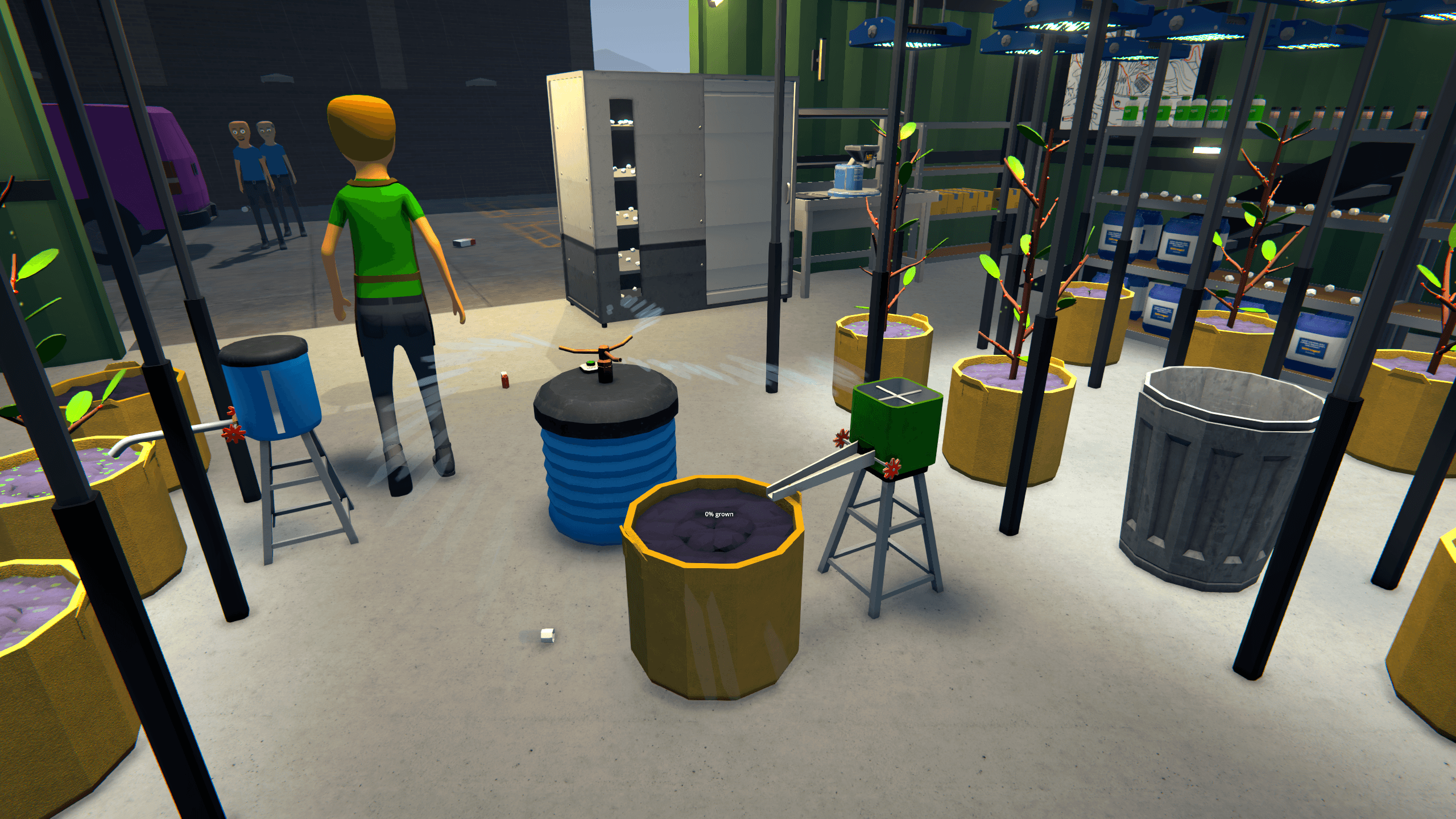 Botanist using Pot Sprinkler