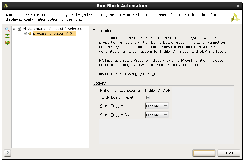 block diagram run block automation ok