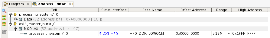 block diagram adress editor