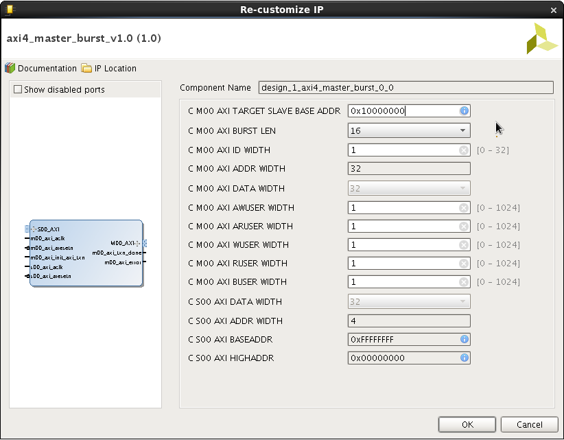 block diagram recustomize ip