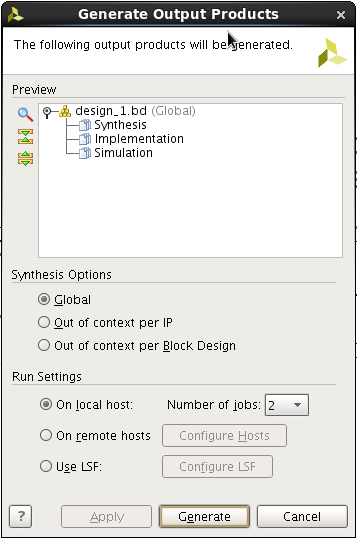 block diagram generate output products