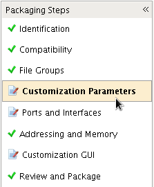 edit ip customization parameters