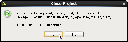 edit ip close project