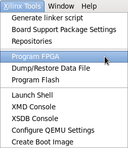 menu program fpga