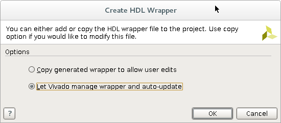 block diagram update hdl wrapper