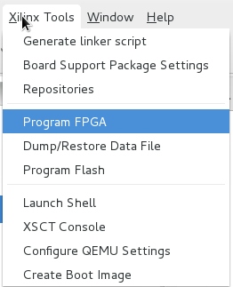 menu program fpga