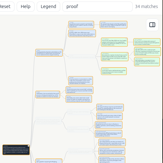search hiding everything except the matches and the path from the root