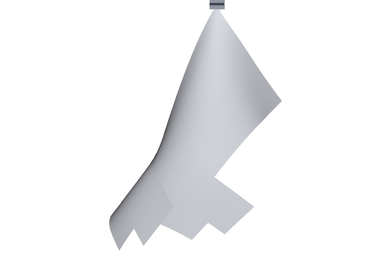 A t-shirt grasped by one corner and lifted