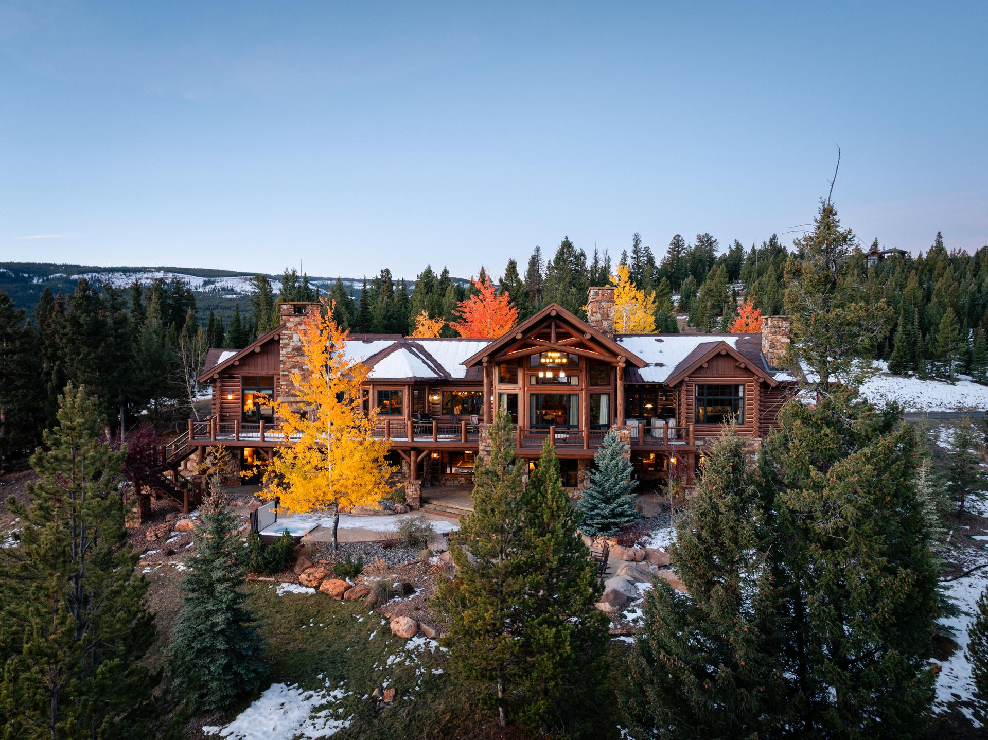 168 Charlie Russell Loop — Big EZ Estates, Big Sky, Montana — aerial mountain estate view