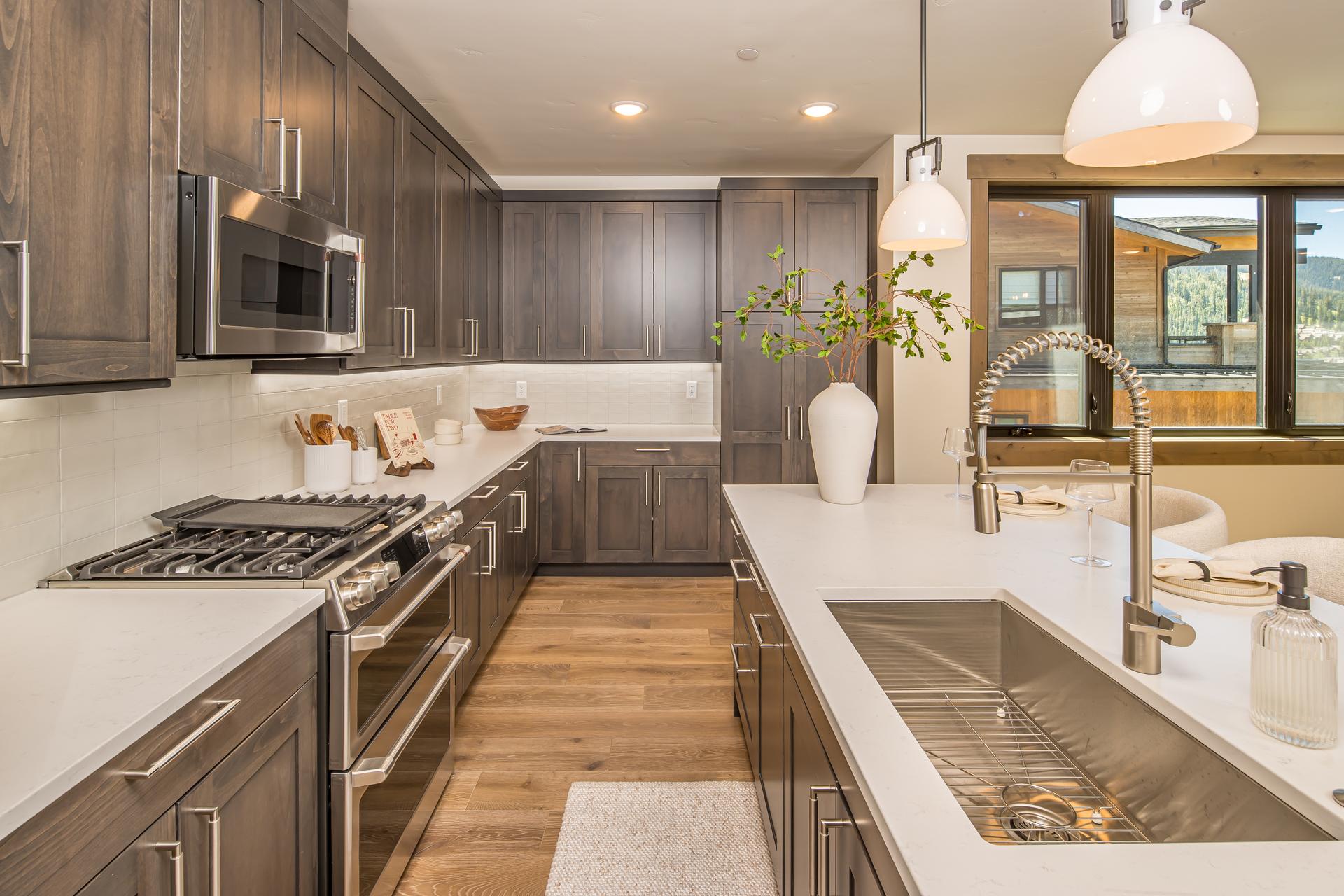 Kitchen and island at 2D Summit View Drive 403D