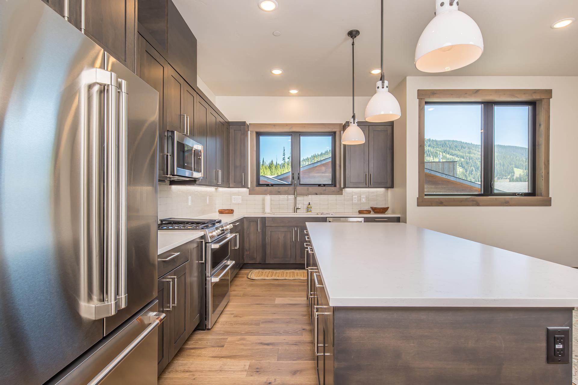Kitchen and island at 2D Summit View Drive 502D