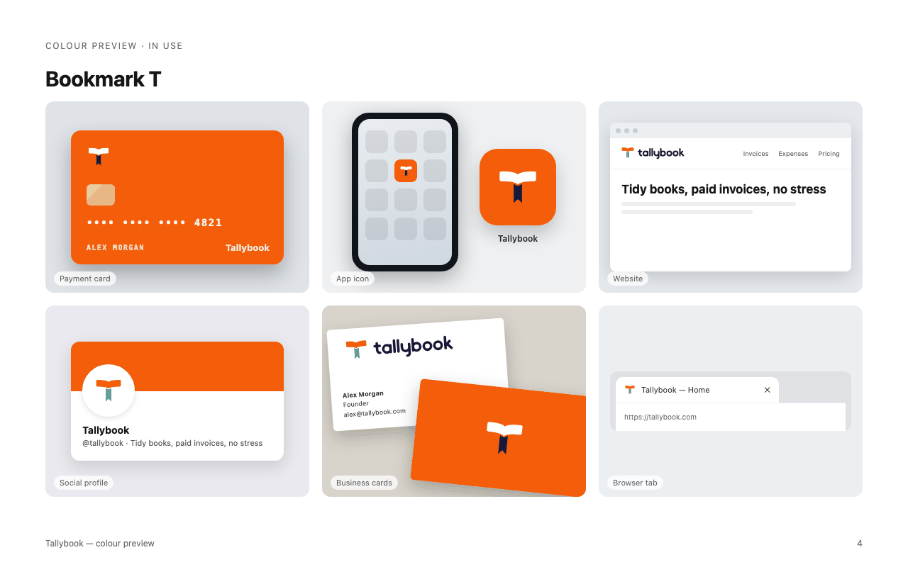 Tallybook in use