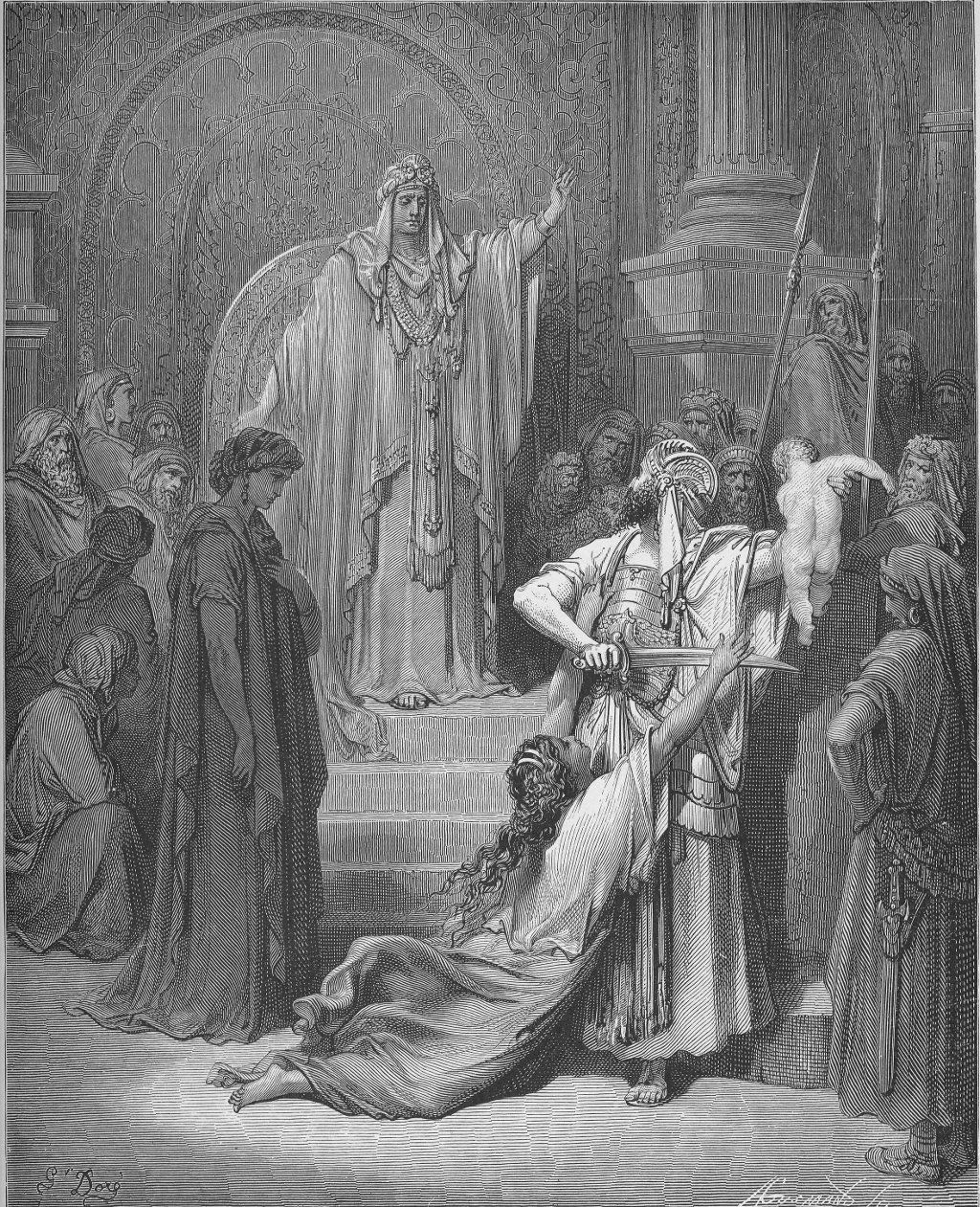 The Judgement of Solomon by Gustave Doré