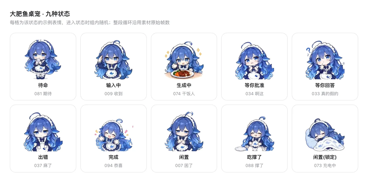 九种状态表情一览