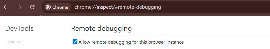 Remote debugging permission checkbox