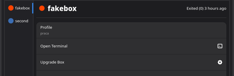 box profile row