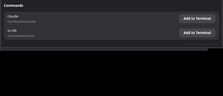 commands section