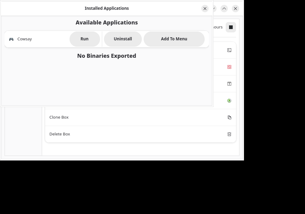 Uninstall button