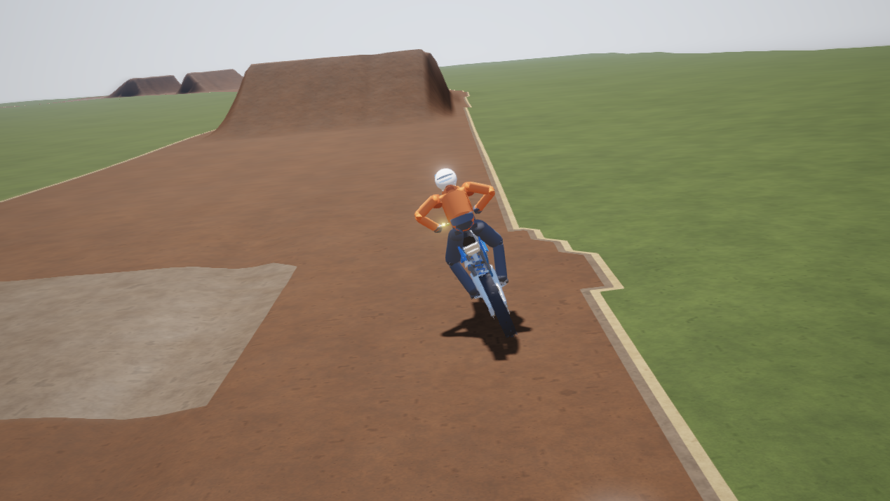 Leaning into a corner at 55 km/h