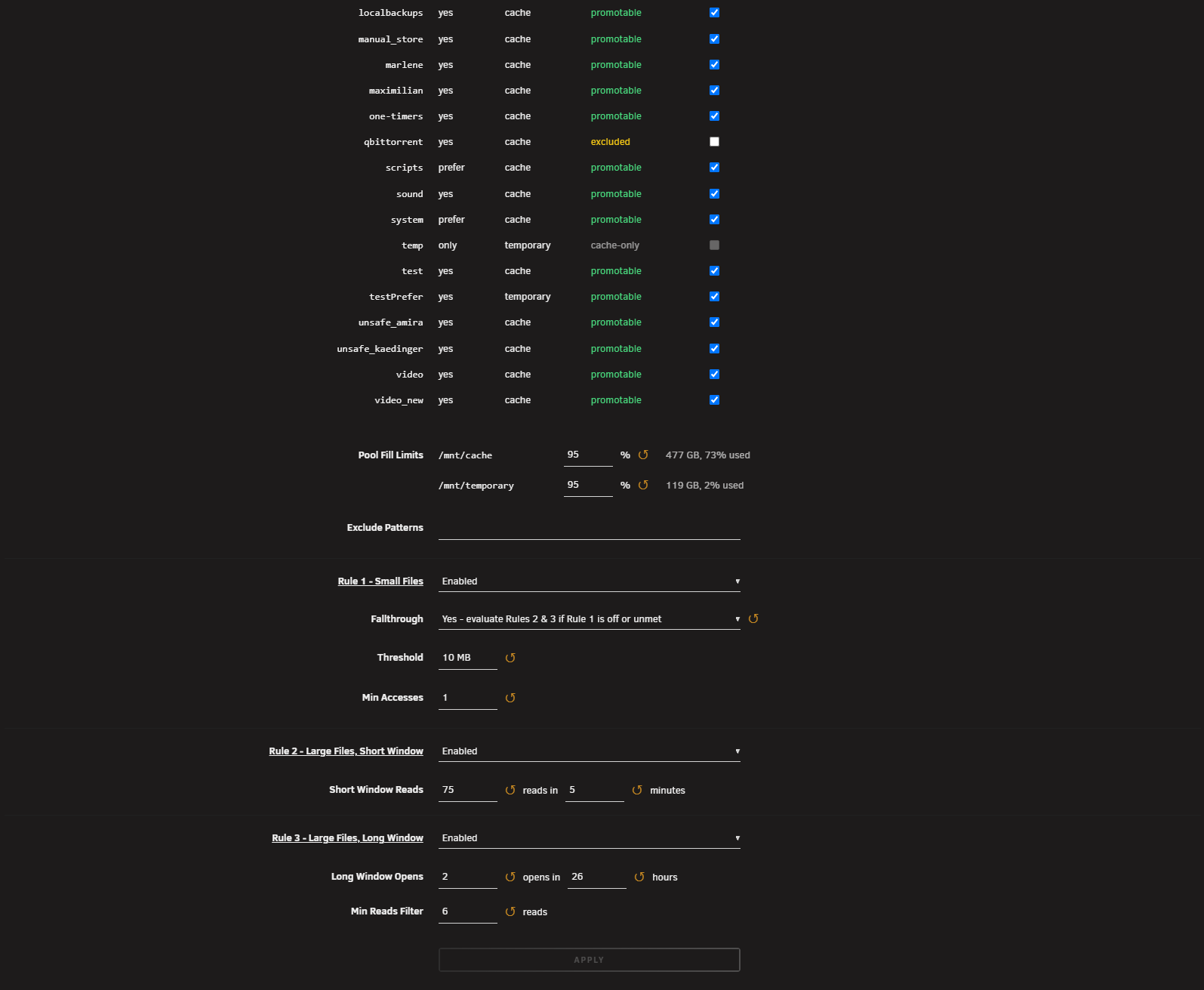 Screenshot: Settings 2