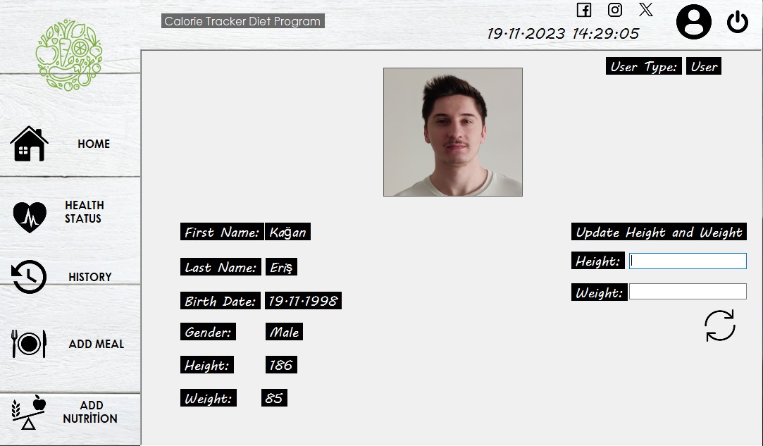 GitHub - kaganeris/CalorieTrackerDietProgram · GitHub