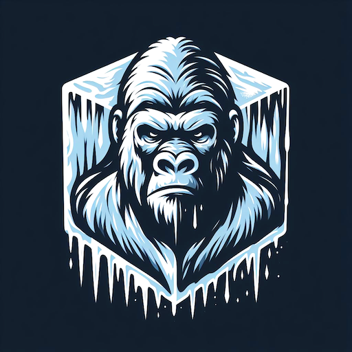 Logo showing a frozen ape 🧊🦍