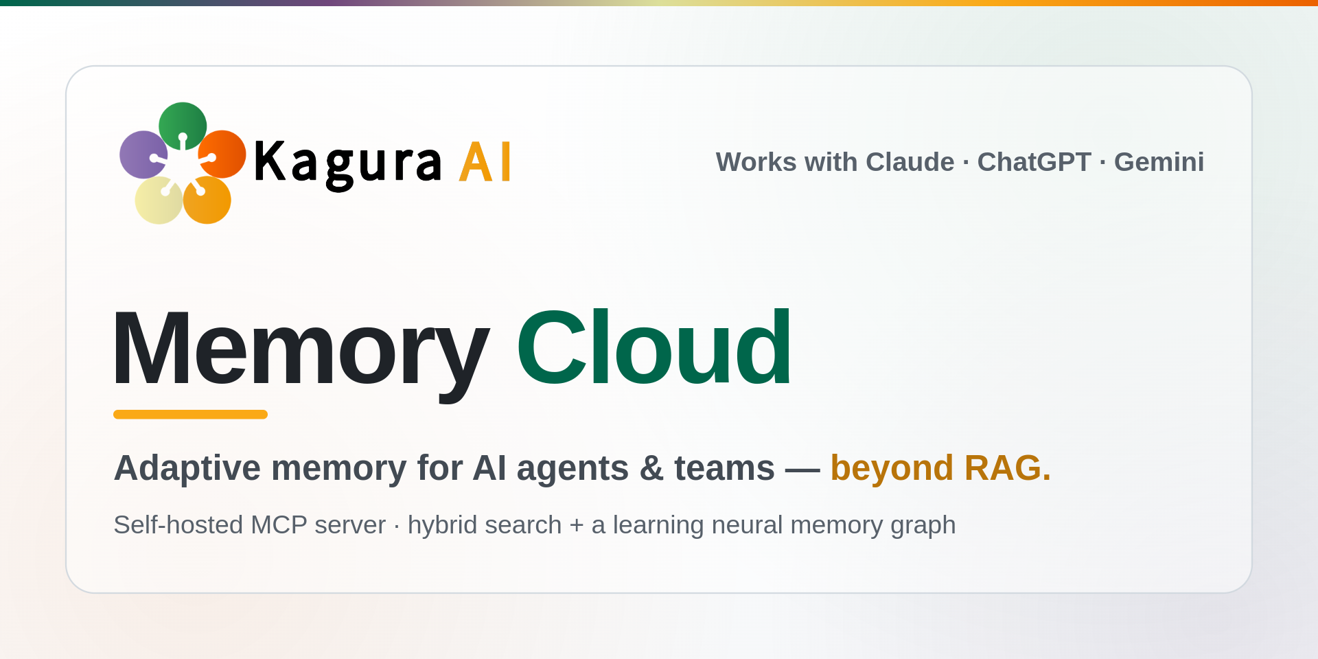 Kagura Memory Cloud — adaptive memory for AI agents and teams, beyond RAG
