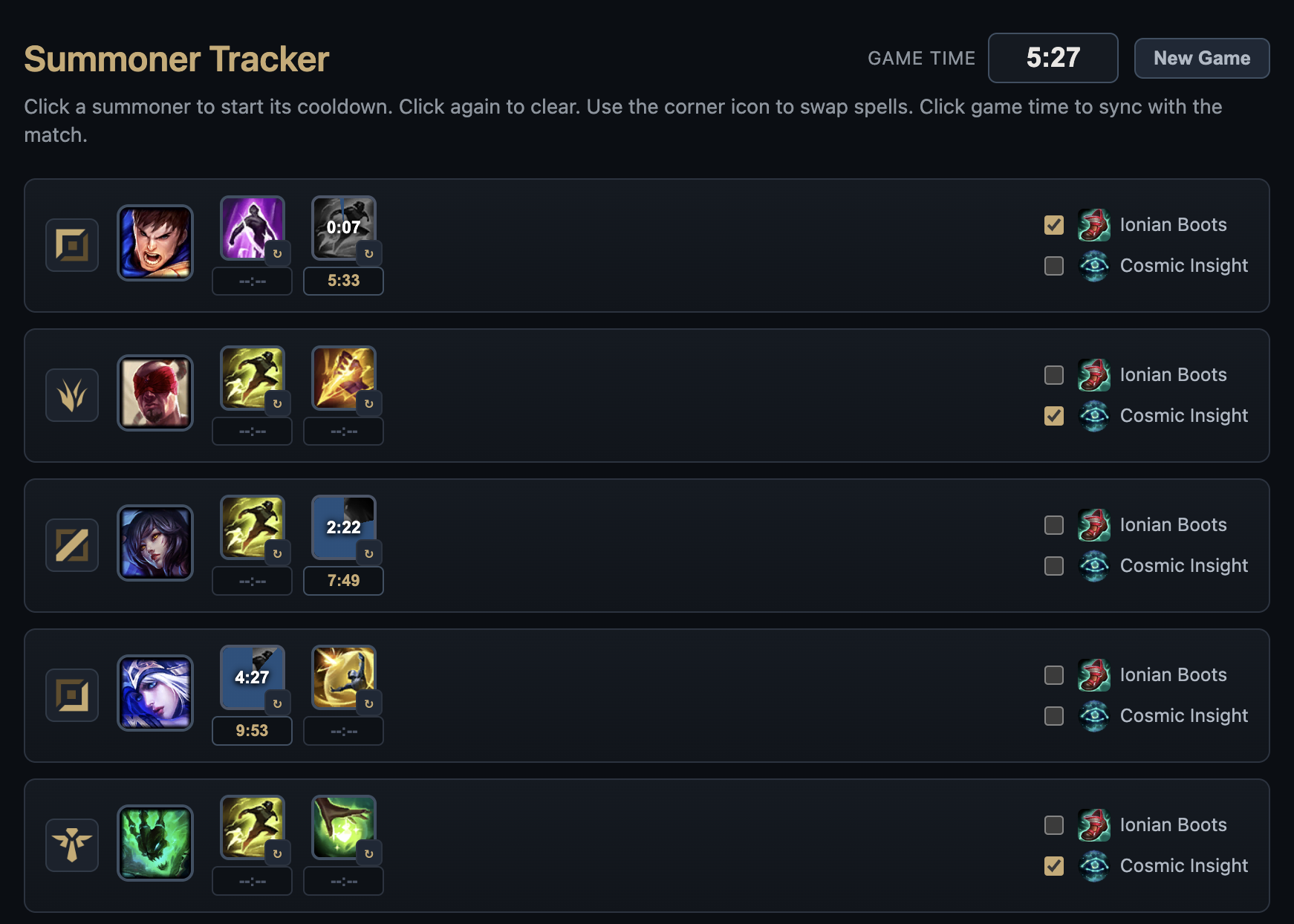 League Summoner Tracker demo