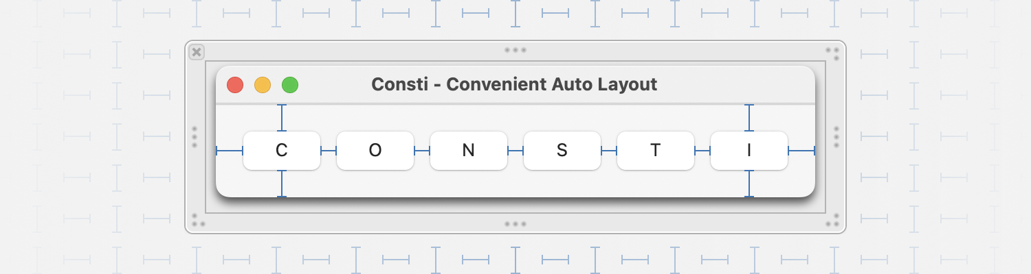 Header image for Consti, the library providing convenience APIs for Apple's Auto Layout