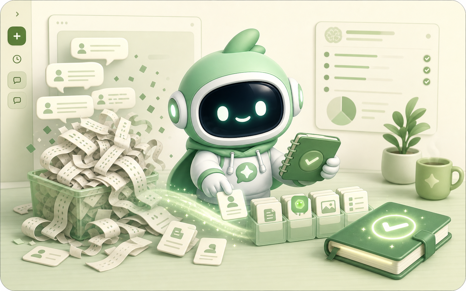 Monaw mascot organizing memory and compressed context
